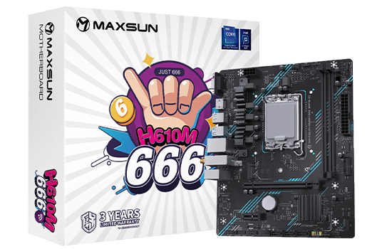 Placa Mãe MAXSUN MS-H610M 666 WI-FI6 D5, Chipset H610, Intel LGA